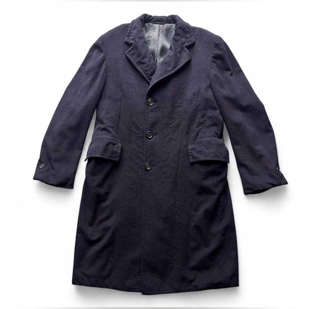 Edward Chapman 1950’s navy wool trench coat men’s medium